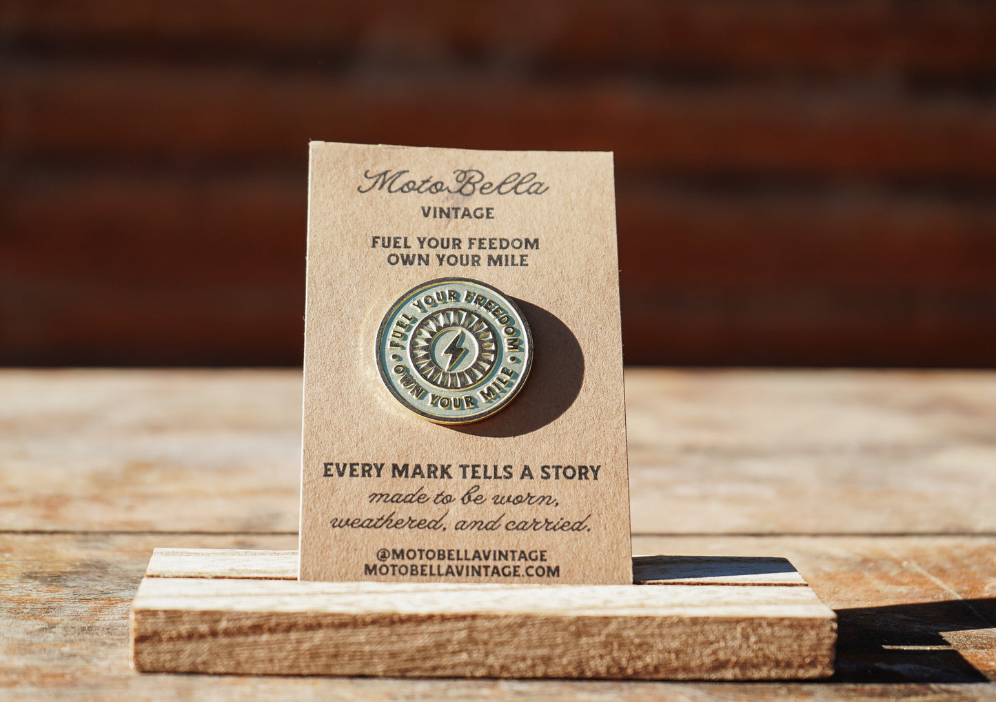 Fuel Your Freedom Brass Pin