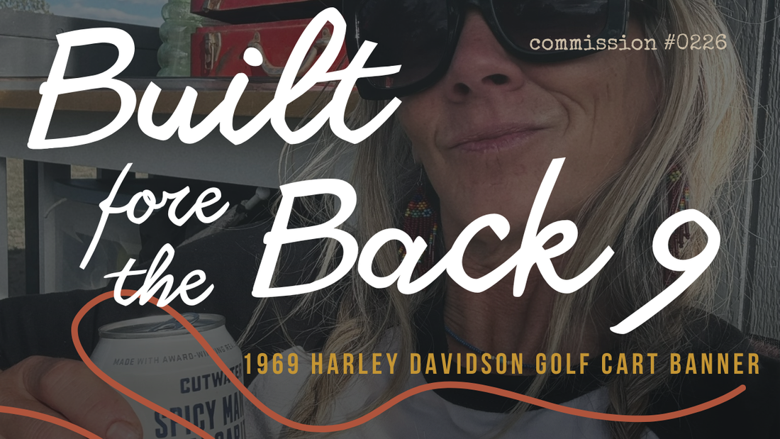 Making a Custom Flag for a 1969 Harley Davidson Golf Cart (Commission No. 0226 — 1Moto Portland)