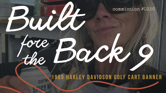 Making a Custom Flag for a 1969 Harley Davidson Golf Cart (Commission No. 0226 — 1Moto Portland)