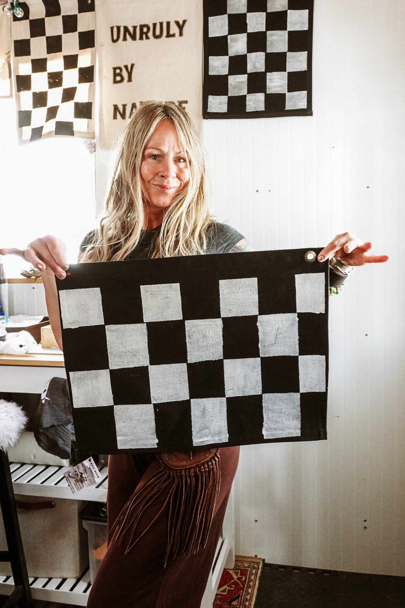 Handmade Flag in Black, Horizontal image 2