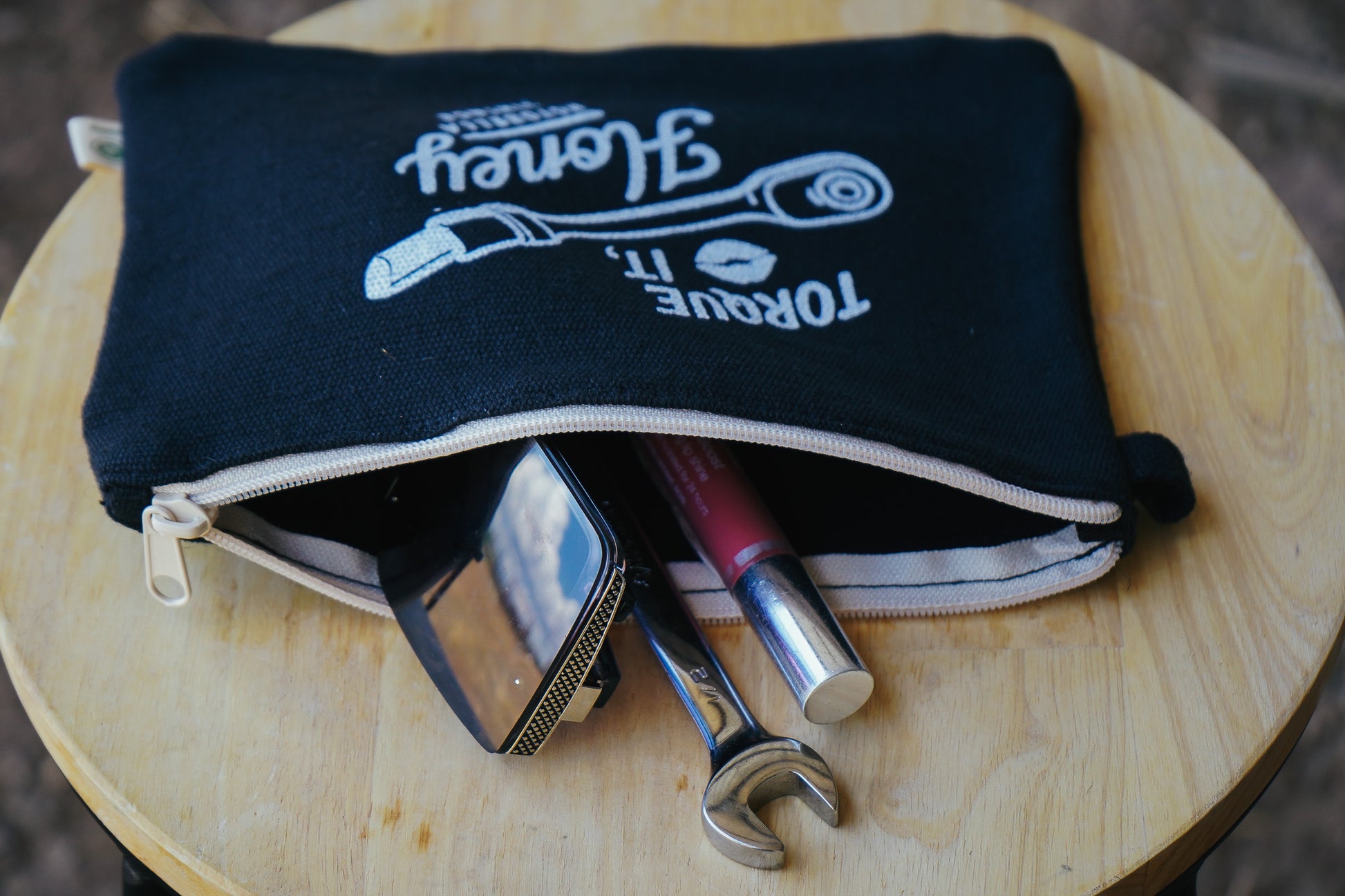 MotoBella Vintage Tool Bag – Torque It, Honey image 2