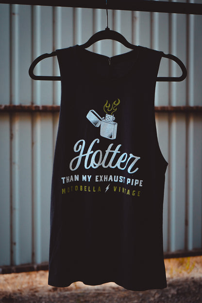MotoBella Vintage Tank – Hotter Than My Exhaust Pipe