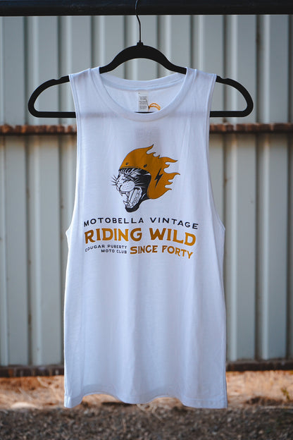 MotoBella Vintage Tank – Riding Wild Since Forty