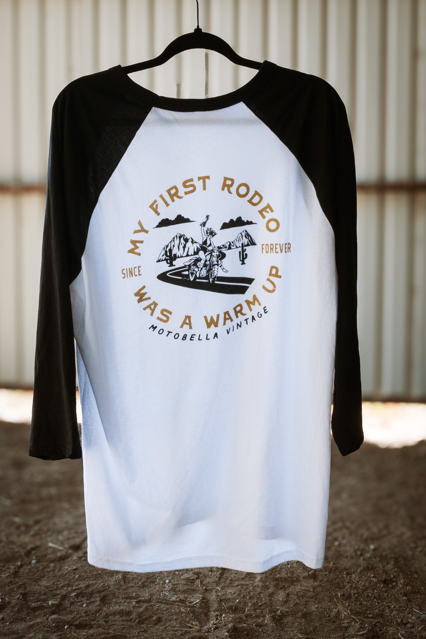 MotoBella Vintage Raglan – My First Rodeo Was a Warm-Up