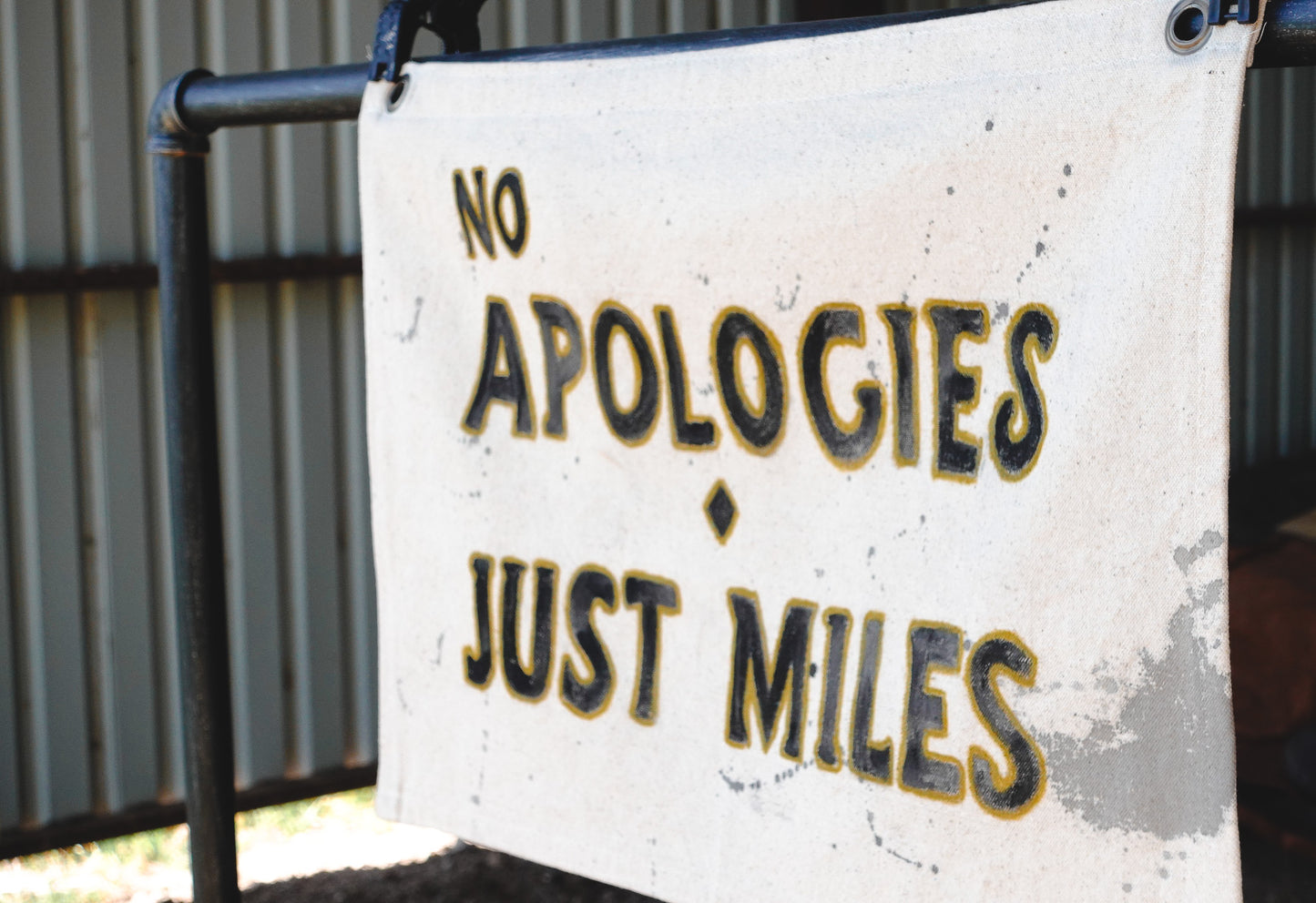 Handmade Flag : No Apologies, Just Miles
