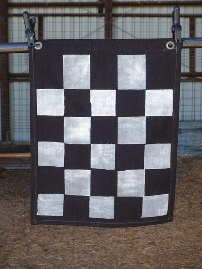 Handmade Flag in Black, Vertical