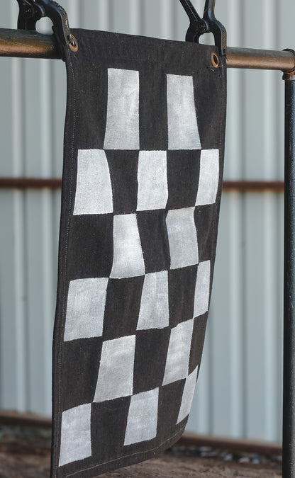 Handmade Flag in Black, Vertical