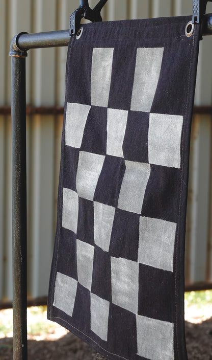 Handmade Flag in Black, Vertical