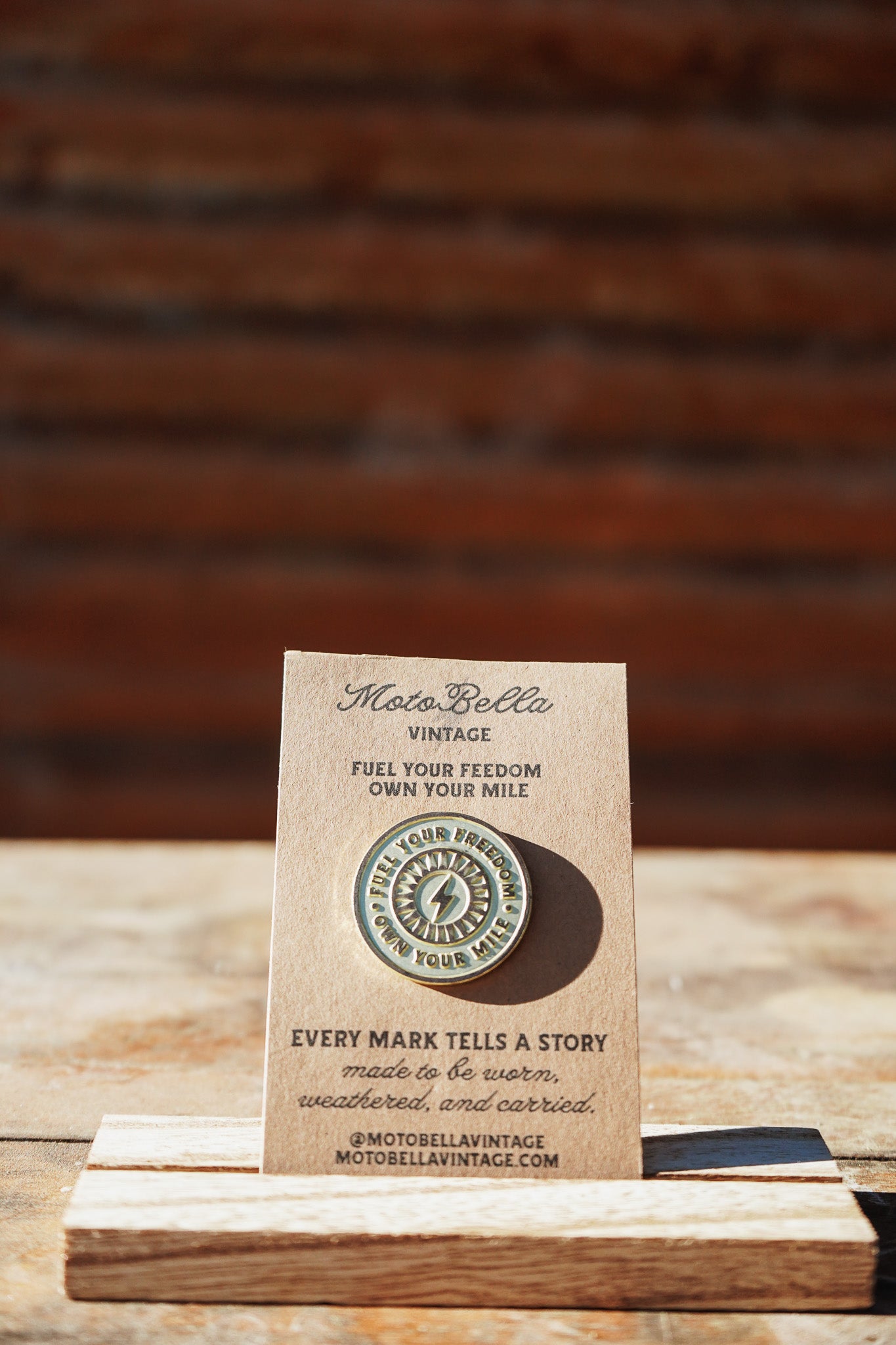 Fuel Your Freedom Brass Pin