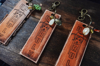 MOTOBELLA UNRULY LEATHER KEYCHAIN