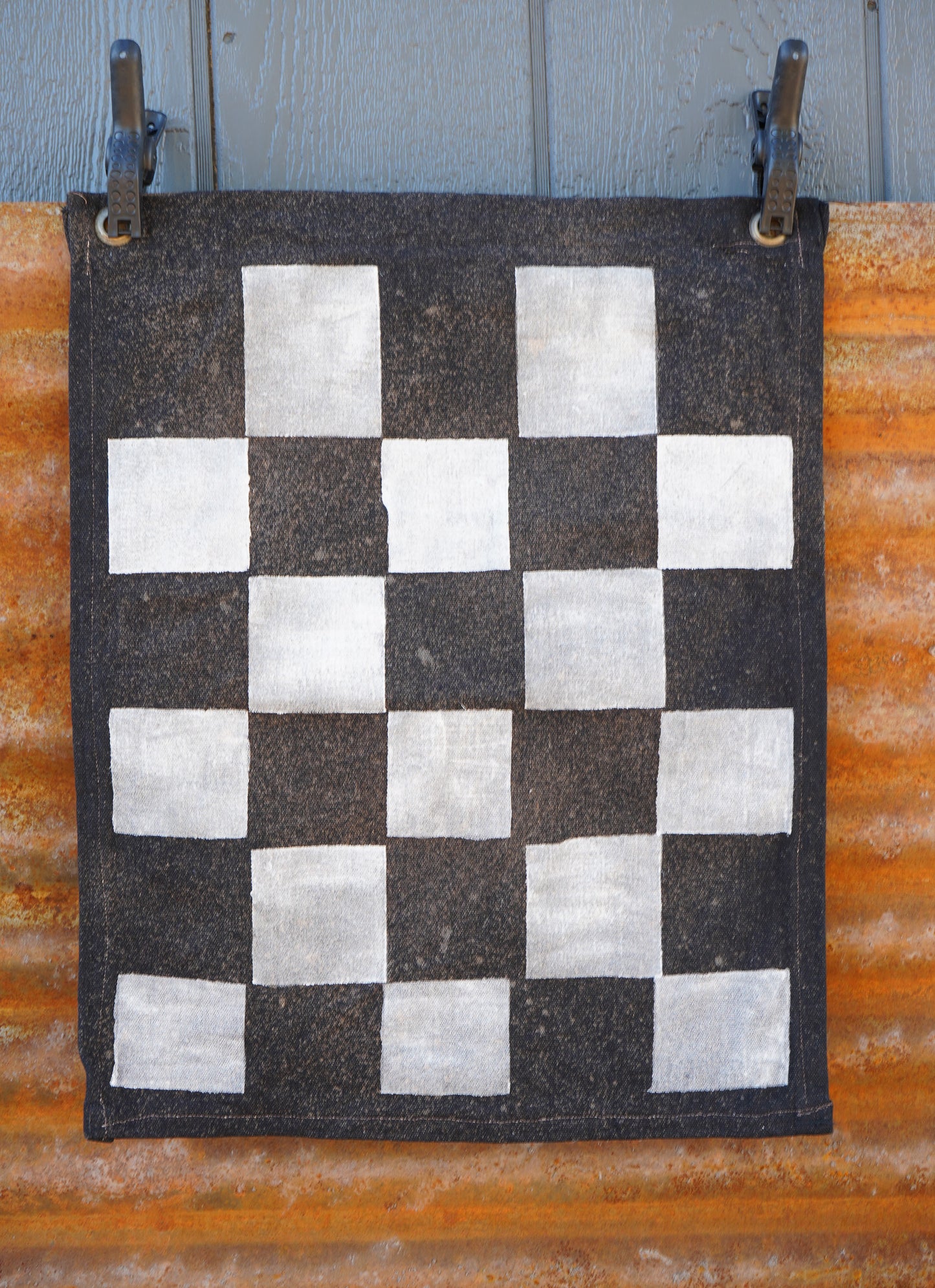 Handmade Flag in Black, Vertical