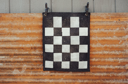 Handmade Flag in Black, Vertical