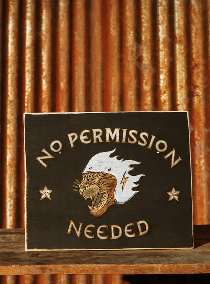 Handmade + Handpainted Garage Sign. No Permission Needed