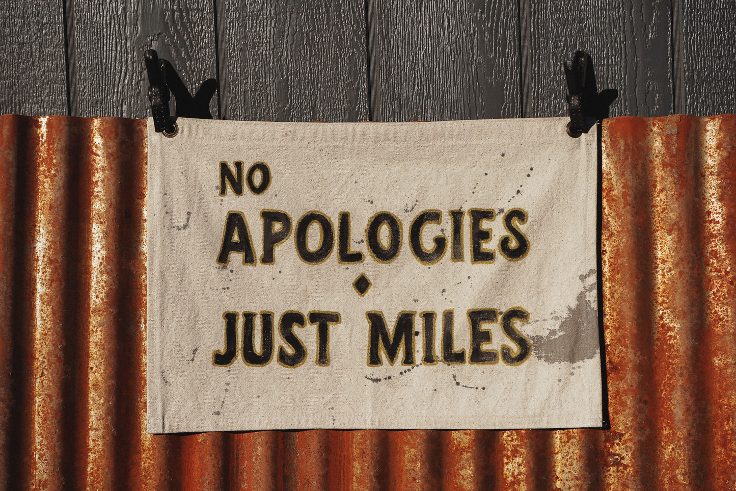 Handmade Flag : No Apologies, Just Miles