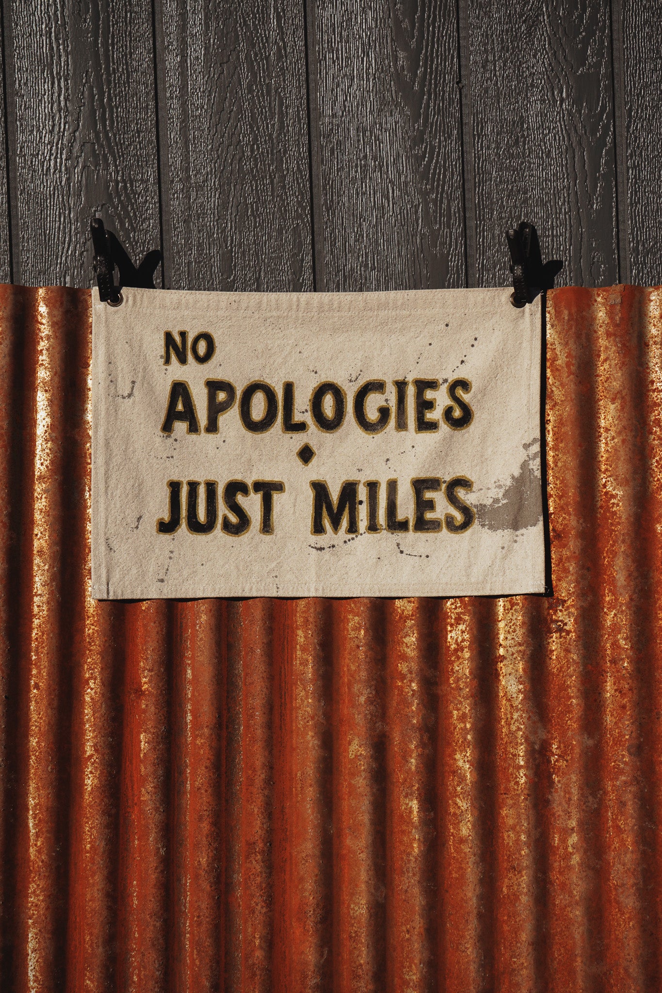 Handmade Flag : No Apologies, Just Miles