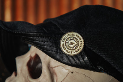 Corduroy Pageboy Hat + Hat Pin